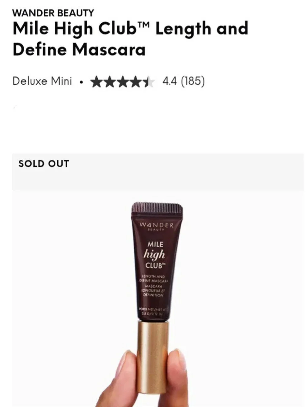 🎉2•$13/3•$18🎉 WANDER BEAUTY Mile High Club Length & Define Mascara In Espresso